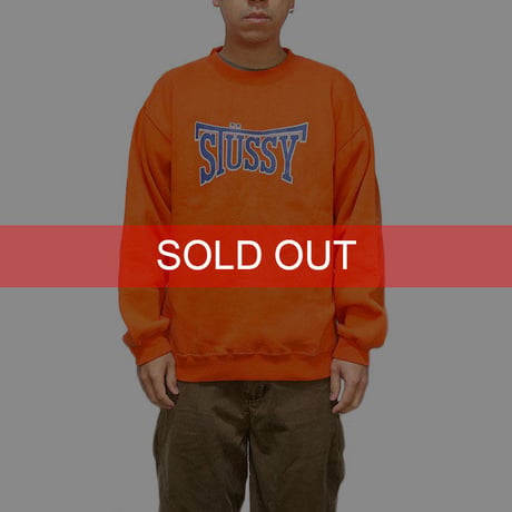 【USED】90'S-00'S STUSSY LONSDALE LOGO SWEATSHIRT