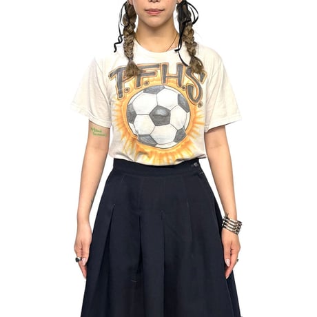 【USED】00's AIRBRUSH P.F.H.S. SOCCER T-SHIRT