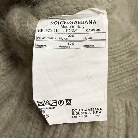 【USED】2010's Dolce & Gabbana Angora Blend Kimono Sleeve Turtleneck Knit
