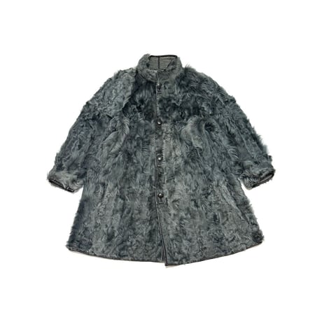 【USED】80's-90's ECO FUR & ECO LEATHER REVERSIBLE COAT