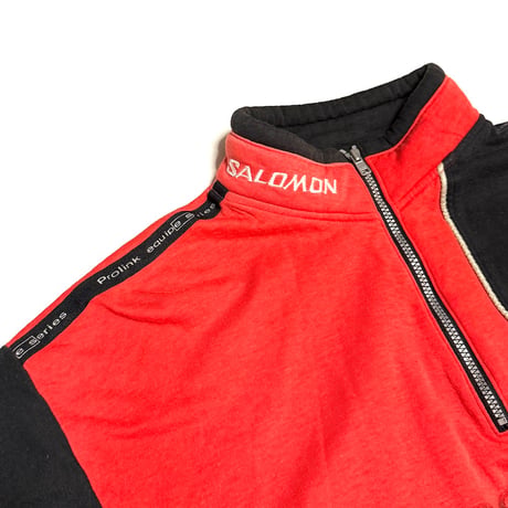 【USED】90's SALOMON "equipe" Half-Zip Cotton Cut & Sewn