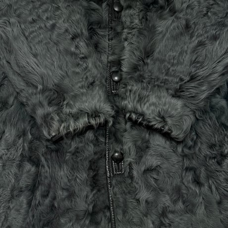 【USED】80's-90's ECO FUR & ECO LEATHER REVERSIBLE COAT