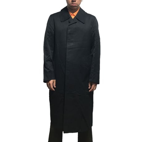 【USED】90'S  BURBERRYS × HARRODS STAND FALL COLLAR COAT BLACK MADE IN ENGLAND