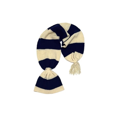 【USED】80's BORDER KNIT SCARF BEANIE