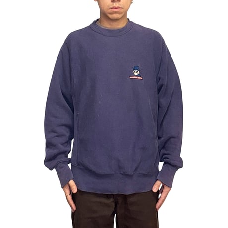 【USED】90's Dr. Jekyll Alien Embroidered Fade Sweatshirt