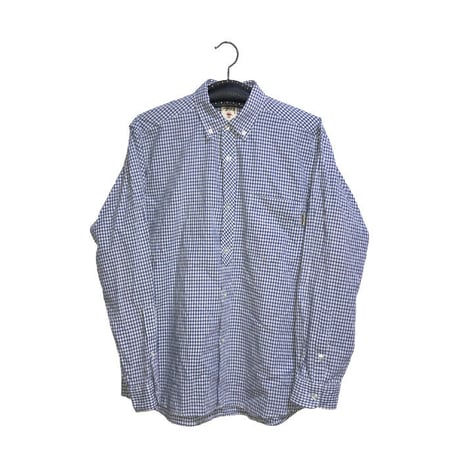 【USED】90'S  STUSSY CHECK B.D SHIRT