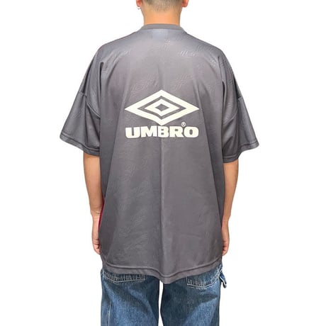 【USED】90'S OLD UMBRO HENLEY NECK FOOTBALL SHIRT