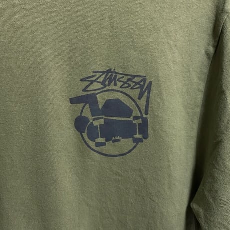 【USED】90'S STUSSY(?) SKATE MAN T-SHIRT