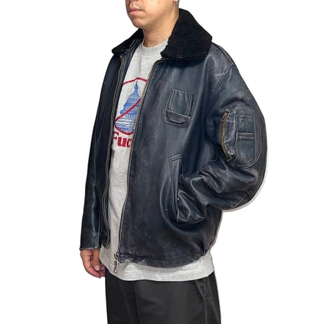 【USED】70's FRENCH AIR FORCE FLIGHT LEATHER JACKET