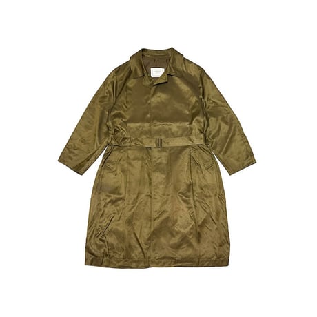 【USED】90's LANVIN Studio SATIN BROWN KHAKI COAT