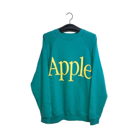 【USED】80'S-90'S APPLE LOGO SWEATSHIRT EMERALD GREEN
