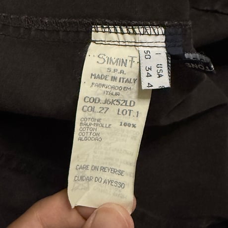 【USED】90's ARMANI JEANS Oversized Cotton Hooded Jacket Dark Brown