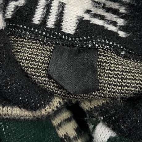 【USED】90'S ECUADOR WOOD BUTTON KNIT CARDIGAN