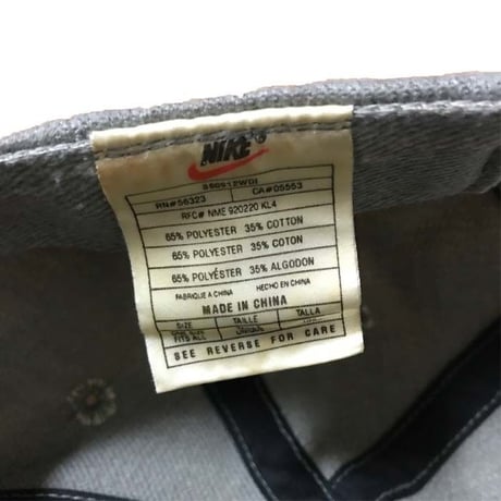 【USED】90'S NIKE SWOOSH EMBROIDERY CAP GL AY