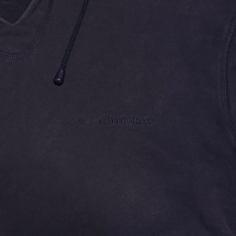 【USED】90's ARMANI JEANS Skipper Hooded Sweatshirt
