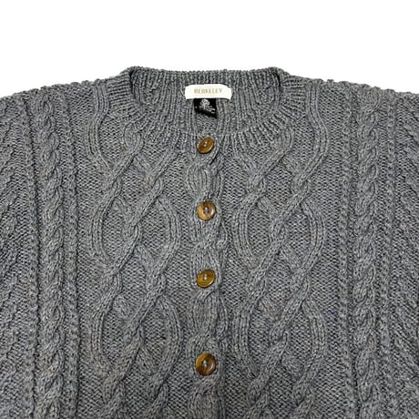 【USED】80's BERKELEY CABEL KNIT CARDIGAN