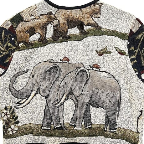 【USED】80'S-90'S KOKOPELLI ANIMAL JACQUARD JACKET