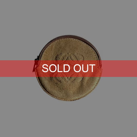 【USED】90'S LOEWE ANAGRAM SUEDE COIN CASE