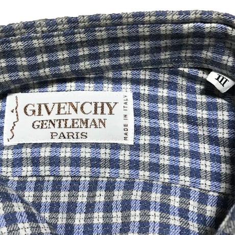 【USED】70'S GIVENCHY CHECK SHIRT