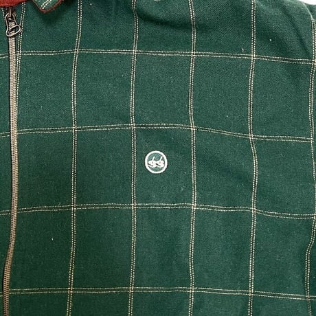 【USED】80'S-90'S GIO-GOI LATTICE CHECK WOOL ZIP JACKET
