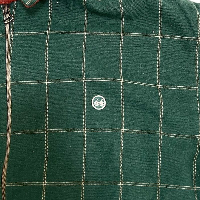 USED】80'S-90'S GIO-GOI LATTICE CHECK WOOL ZIP USED】80'S-90'S GIO-GOI LATTICE CHECK WOOL ZIP