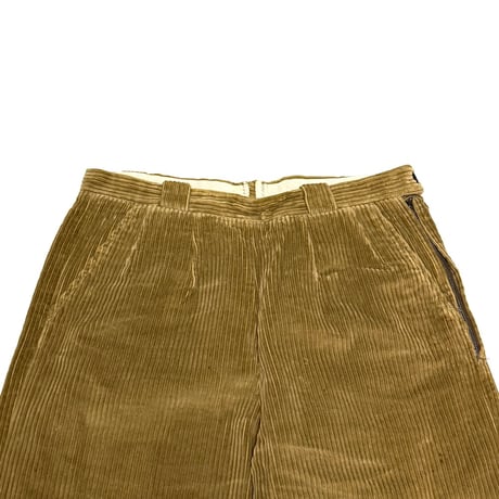 【USED】70's Italian Puro Cotone Wide-Wale Corduroy Tapered Pants