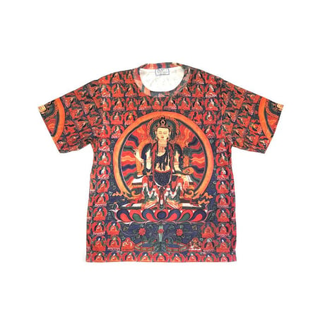 【USED】90'S-00'S BUDDHA ALLOVER PRINT T-SHIRT