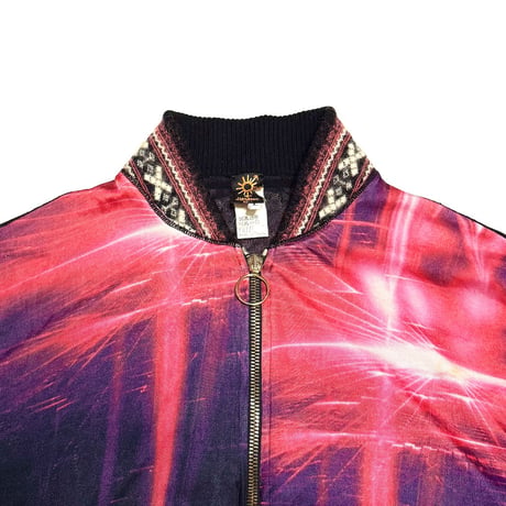 【USED】00's Jean Paul GAULTIER SOLEIL Space Graphic Hybrid Zip Jacket