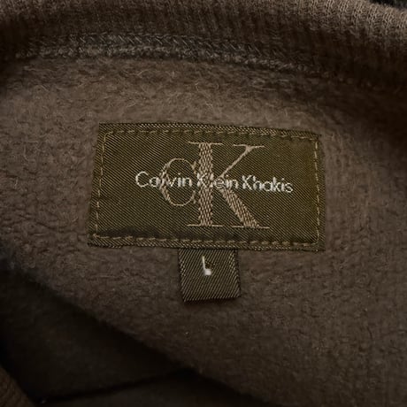 【USED】00's Calvin Klein Khakis Sweatshirt Olive