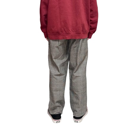 【USED】90's STUSSY GLEN CHECK COTTON TROUSERS