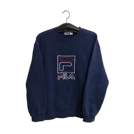 【USED】90'S  FILA EMBROIDERY LOGO SWEATSHIRT