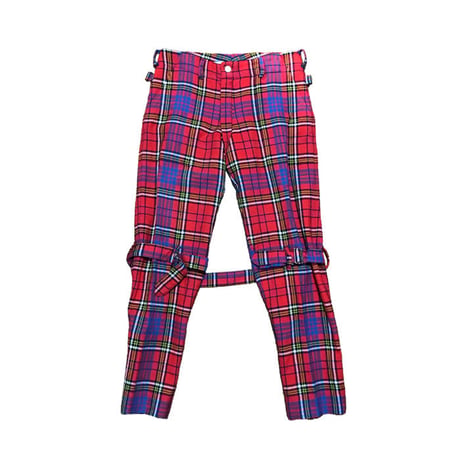 【USED】90'S VIVIENNE WESTWOOD RED ANDERSON WOOL BONDAGE TROUSERS