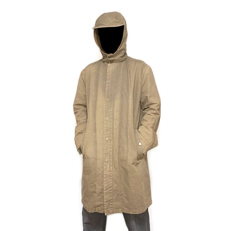 【USED】HUSSEIN CHALAYAN 2004-2005 AW  VINTAGE COTTON COAT with PILOT CAP