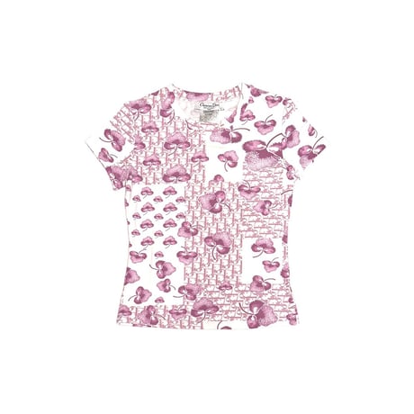【DEAD STOCK】00's Christian Dior 2005SS CHERRY BLOSSOM TROTTER T-SHIRT