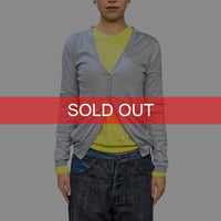 【USED】2010's JIL SANDER Cashmere Silk Knit Cardigan Light Blue