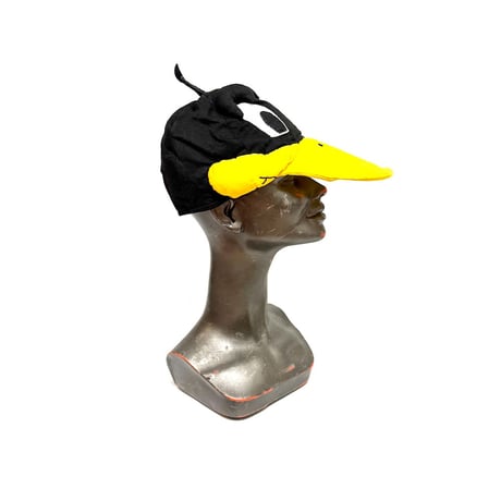 【USED】80's Warner Bros. Looney Tunes Daffy Duck Plush Cap