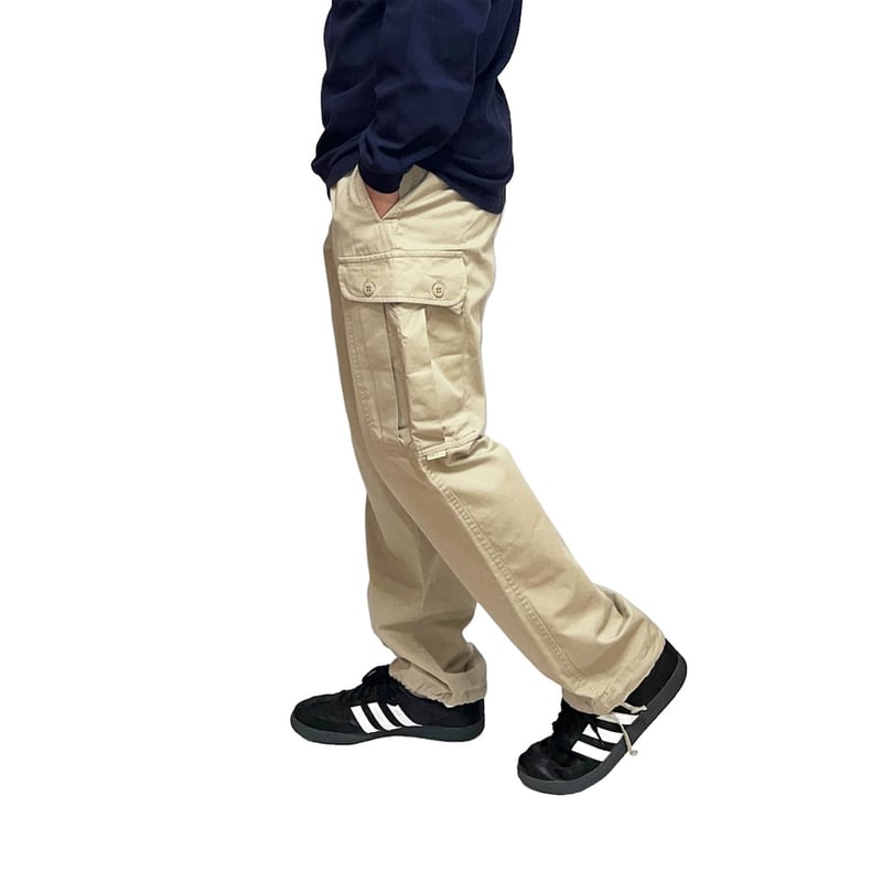 USED】90's STUSSY CARGO PANTS BEIGE MADE IN USA