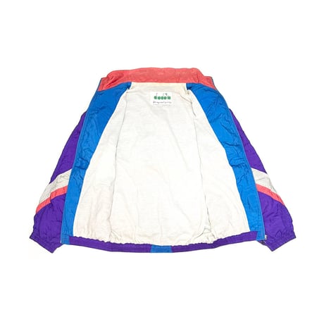 【USED】80's diadora OLD NYLON TRACK JACKET BLUE × PURPLE