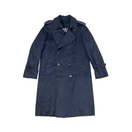 【USED】80'S-90'S BURBERRYS TRENCH COAT NAVY MADE IN ENGLAND
