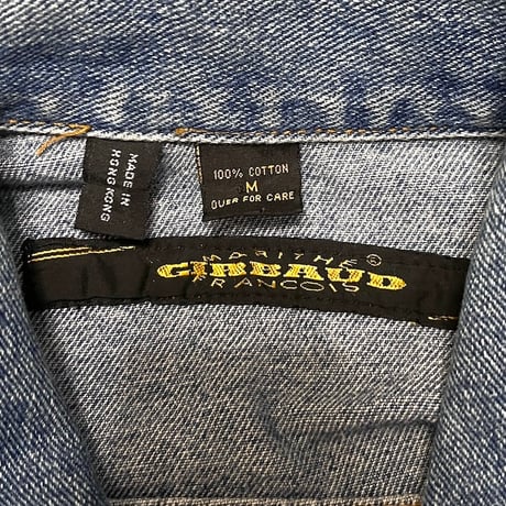 【USED】90's MARITHE FRANCOIS GIRBAUD HEART PAINTED DENIM JACKET