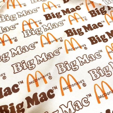 【USED】90'S MCDONALD BIG MAC POLYESTER SCARF MADE IN ITALY