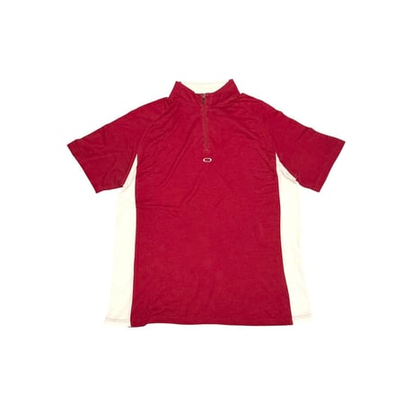 【USED】00's Oakley Pique Half-Zip Mock Neck Sports T-shirt