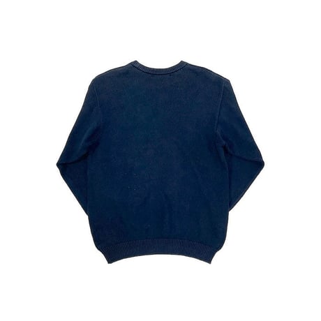 【USED】90'S BURBERRYS COTTON KNIT SWEATER NAVY