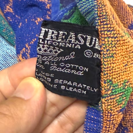 【USED】70's Terry Treasure of California BEACH TOWEL
