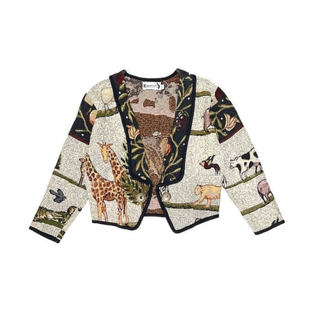 【USED】80'S-90'S KOKOPELLI ANIMAL JACQUARD JACKET