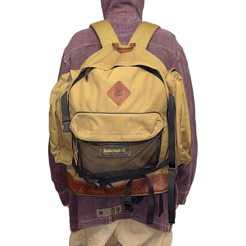 USED】90's Timberland Weathergear Canvas & Leat