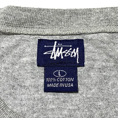 【USED】90'S STUSSY BORDER LINE L/S T-SHIRT
