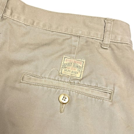 【USED】80's-90's Polo by Ralph Lauren Two-Tuck Chino Trousers Made in USA