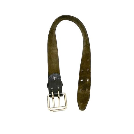 【USED】80'S DOUBLE PIN BUCKLE LEATHER BELT