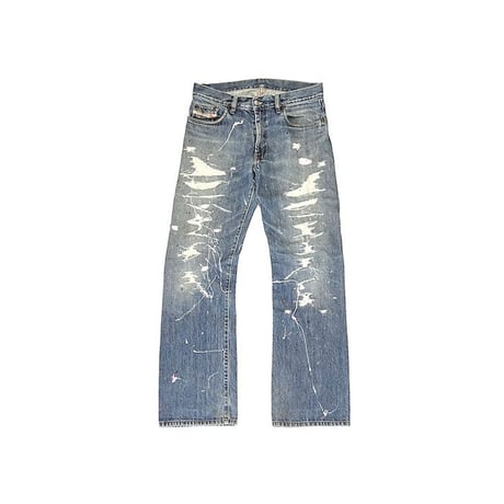 【USED】90'S OLD DIESEL CRUSH DENIM PANTS MADE IN ITALY